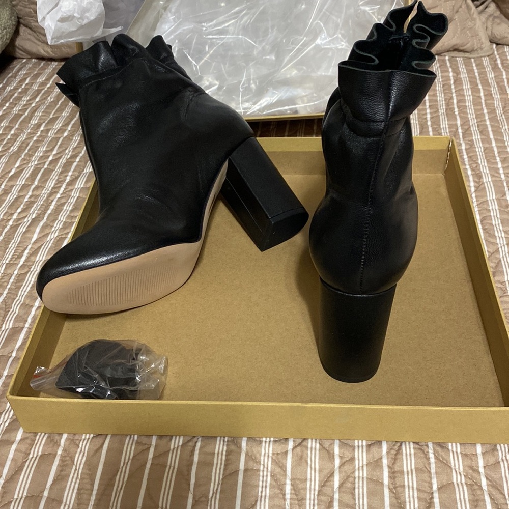 🔥🔥NEW In Box! Size 10 Black Moda Collective Jira Leather Boots!🔥🔥 - Picture 4 of 11
